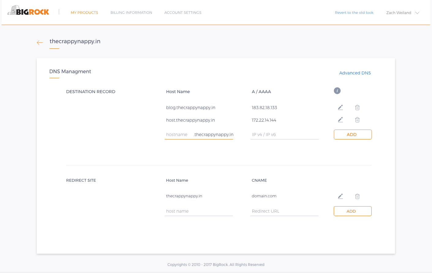 Simple DNS Management