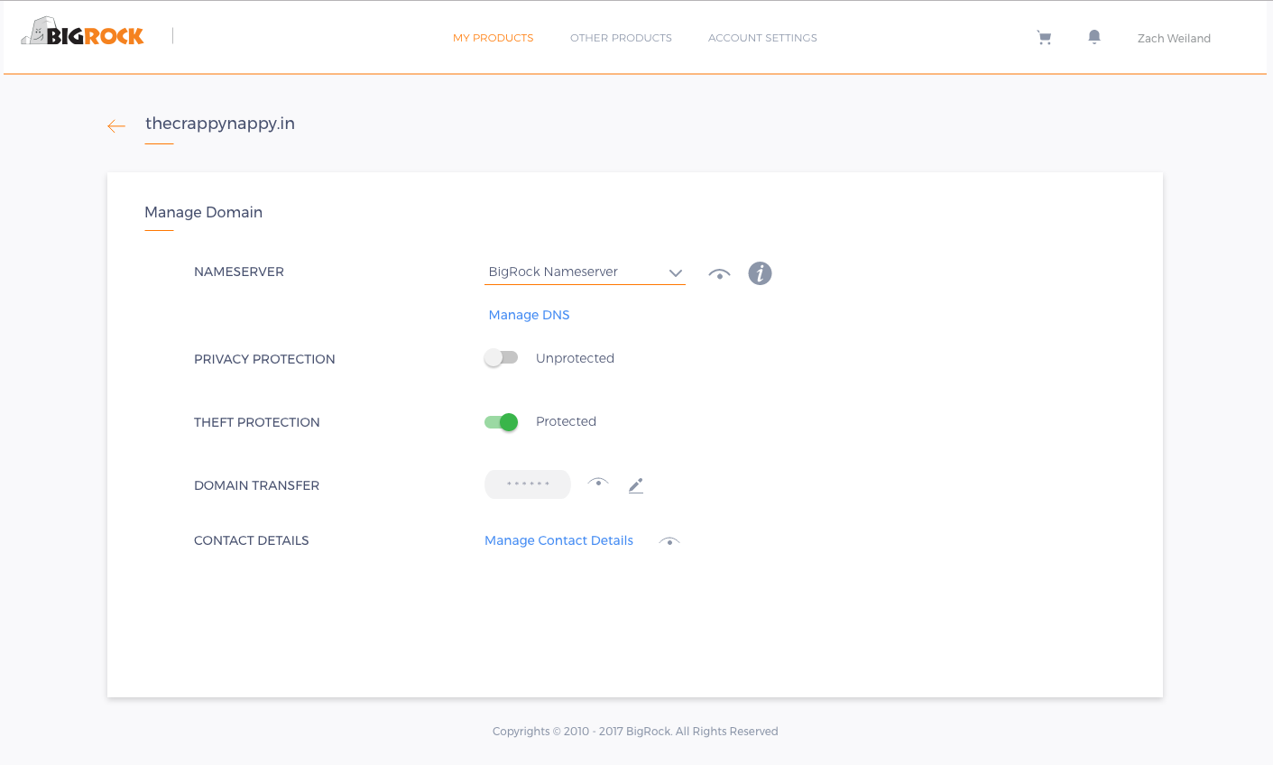 Manage Domain